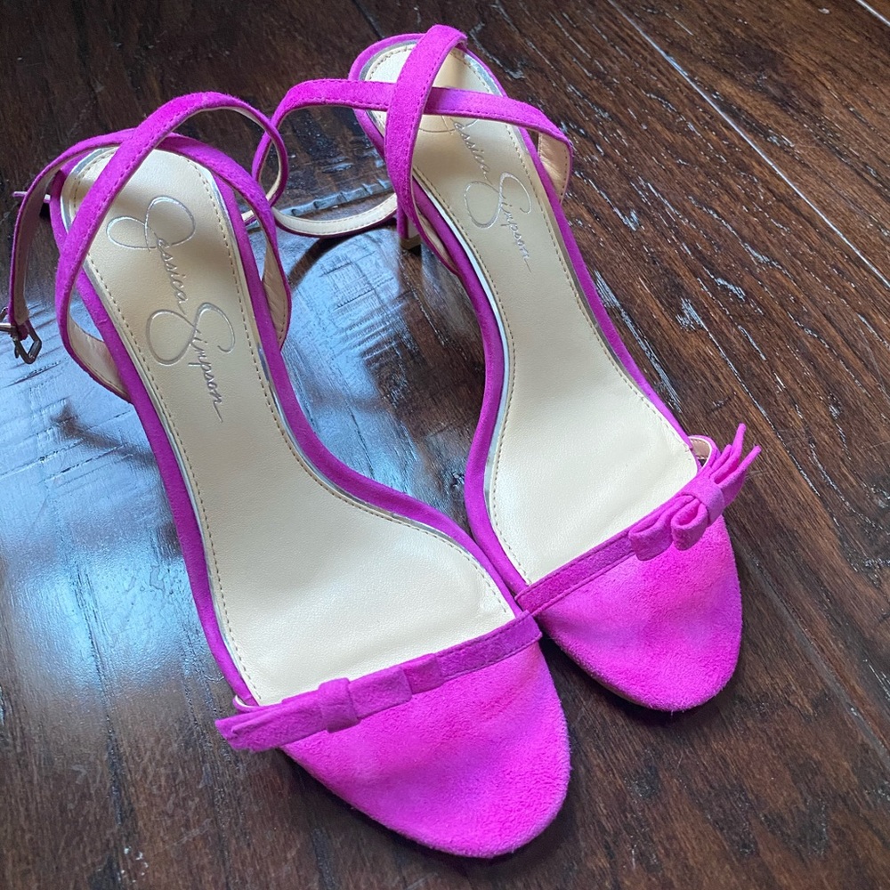 Jessica Simpson Fuchsia Suede Heels Size 7.5